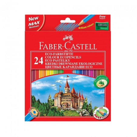 Faber-Castell zamek kredki ołówkowe 24 kolory - sklep plastyczny - sza