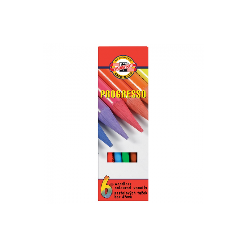 Treeless pastel Crayons Koh-i-Noor Progresso 6 pieces