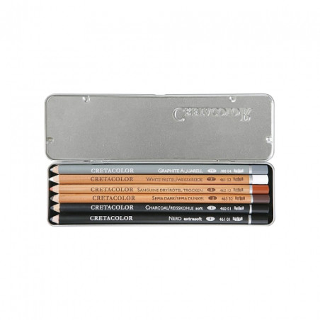 Cretacolor primo basic drawing zestaw rysunkowy 6 sztuk - sklep plasty