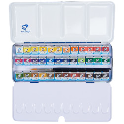 Van Gogh set of 36 watercolors in half-pieces, plastic packaging