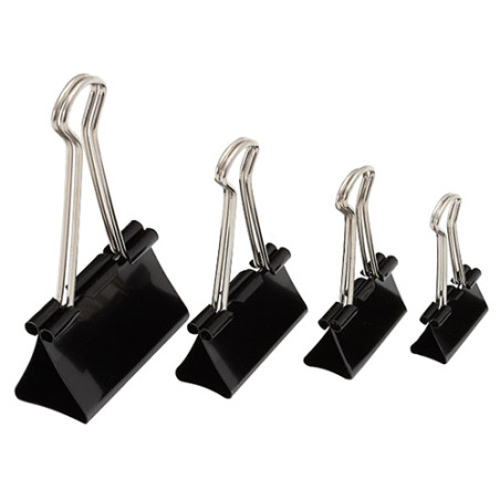 Metal clip paper in black 25mm - szal art - sklep plastyczny