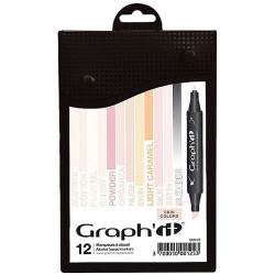Set of 12 markers Graphit Skin - sklep plastczny - szał dla plastyków