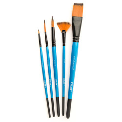 Zieler premium watercolor set of 5 synthetic brushes