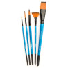 Zieler premium watercolor set of 5 synthetic brushes