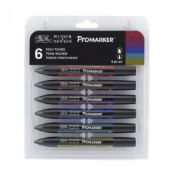 Winsor&Newton promarker rich tones set 6 colours
