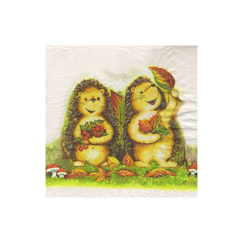 Serwetka do decoupage jeże Ambiente 17-13307460 - sklep plastyczny - s