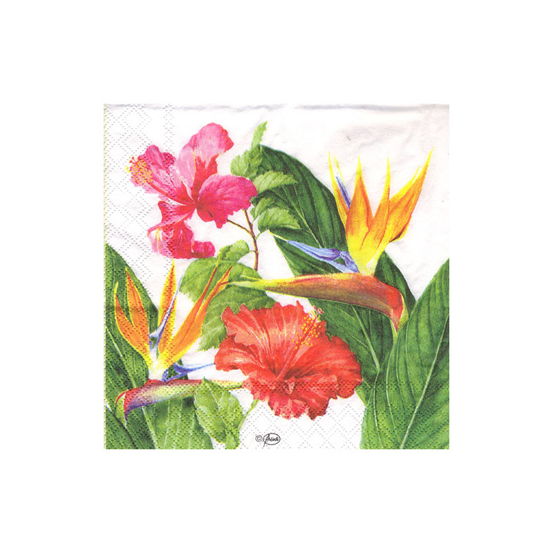 Serwetka do decoupage egzotyczne kwiaty Ambiente 19-13307065 - sklep p