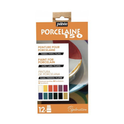 Pebeo porcelaine 150 zestaw farb do porcelany 12x20ml - sklep plastycz