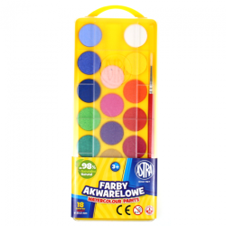 Astra set of 18 watercolor paints - art store - craze for plastics
