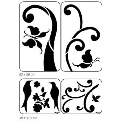 Szablon ścienny 074 - sklep plastyczny - szał dla plastyków