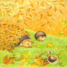 Decoupage Napkin hedgehogs autumn Ambiente 20-13305850