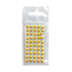 6mm self-adhesive half pearls 50 pcs - szal art - sklep plastyczny
