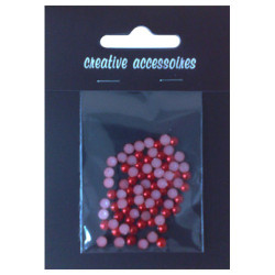 100 Half Pearl Beads Flat Back - szal art - sklep plastyczny