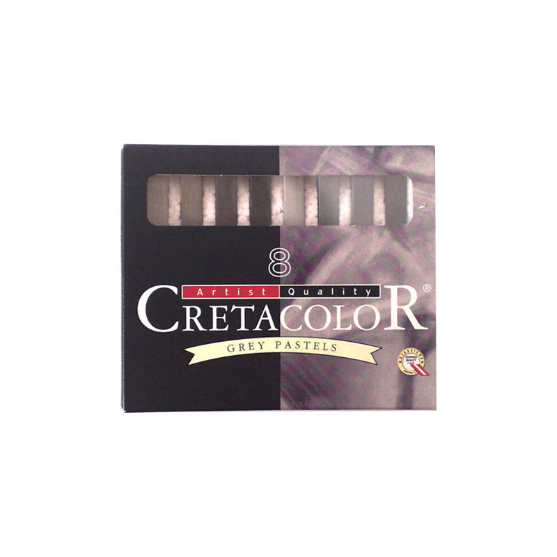 Cretacolor set of pastels stick 8 pieces of gray shades