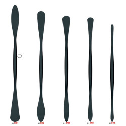 Steel conservation spatulas, black - szał art - sklep plastyczny