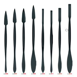 Steel conservation spatulas, black - szał art - sklep plastyczny