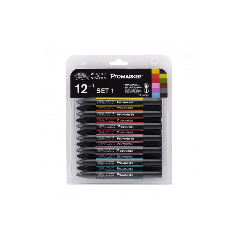 Winsor&Newton promarker zestaw 13 kolorów nr1 - sklep plastyczny - sza