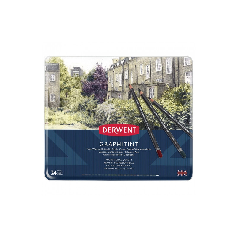 Derwent graphitint colored graphite pencils 24 colors