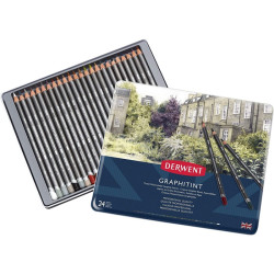 Derwent graphitint colored graphite pencils 24 colors