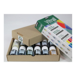 Pebeo vitrail zestaw farb do szkła 12x20ml - sklep plastyczny - szał d