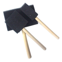 Pędzle gąbkowe płaskie 10, 5, 2.5 cm - sklep plastyczny - Szał dla Pla