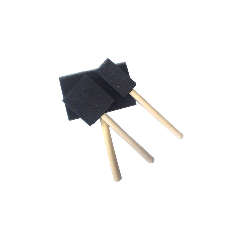 Flat sponge brushes 10, 5, 2.5 cm - Art store - Frenzy for Pla