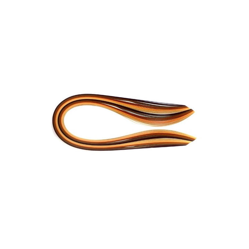 Quilling straps, shades of brown 3, 5, 10 mm