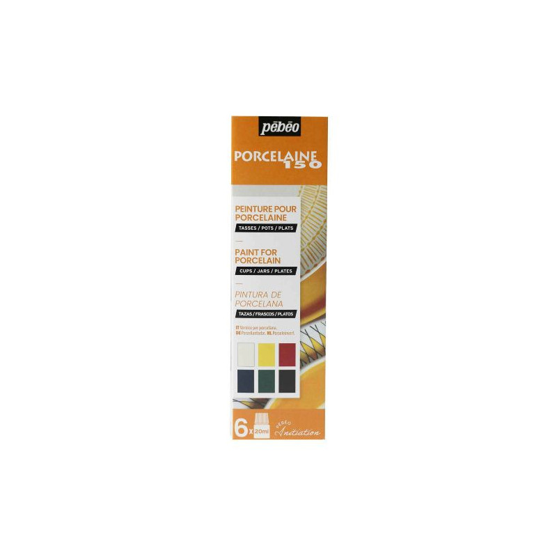 Set of PEBEO Porcelaine paints 150 - 6x20ml - szal art - sklep plastyc