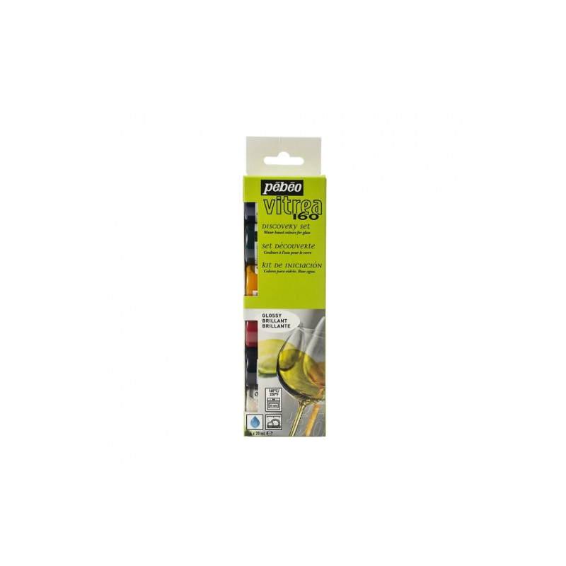 Set of PEBEO vitrea 160 glossy paint - 6x20ml