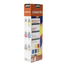 Pebeo ceramic zestaw farb do szkła 6x20ml - sklep plastyczny - szał dl
