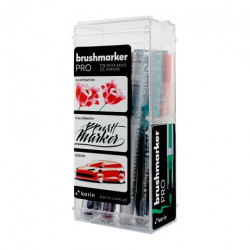 Karin brushmarker pro zestaw 12 markerów basic - sklep plastyczny - sz