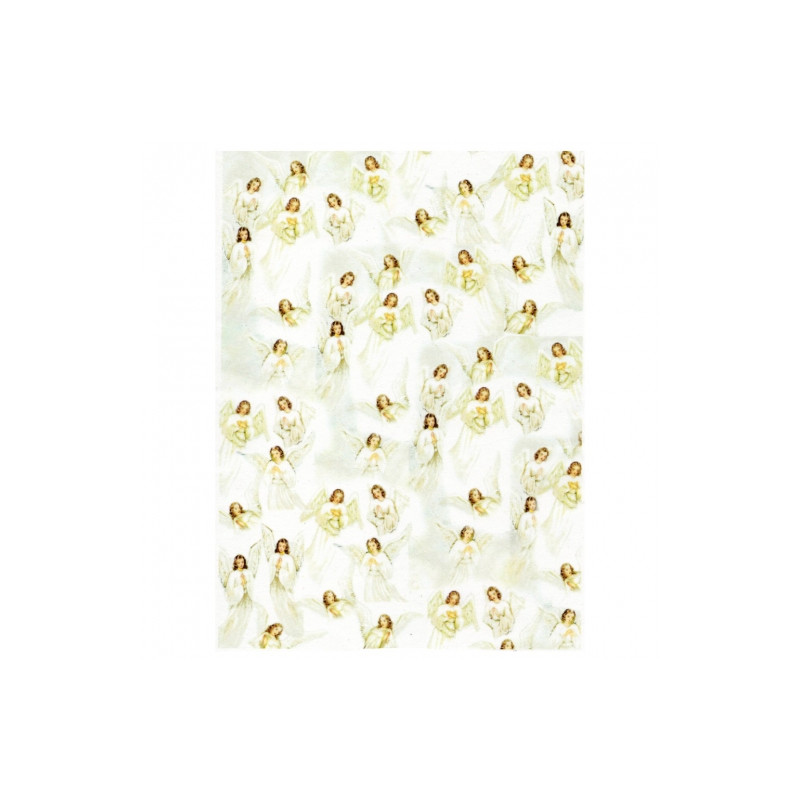 Rice decoupage paper angels A4 ITD R207