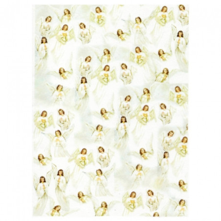 Rice decoupage paper angels A4 ITD R207