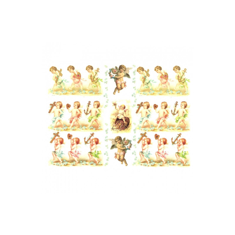 Papier ryżowy do decoupage angels A4 ITD R077
