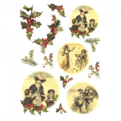 Rice decoupage paper winter snow A4 ITD R177