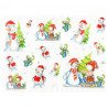 Rice decoupage paper Christmas tree snowman A4 ITD R240
