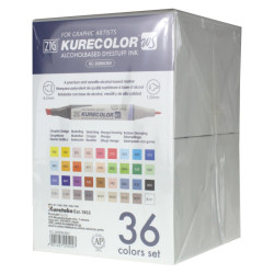 Kuretake kurecolor twin ws set 36 markerers