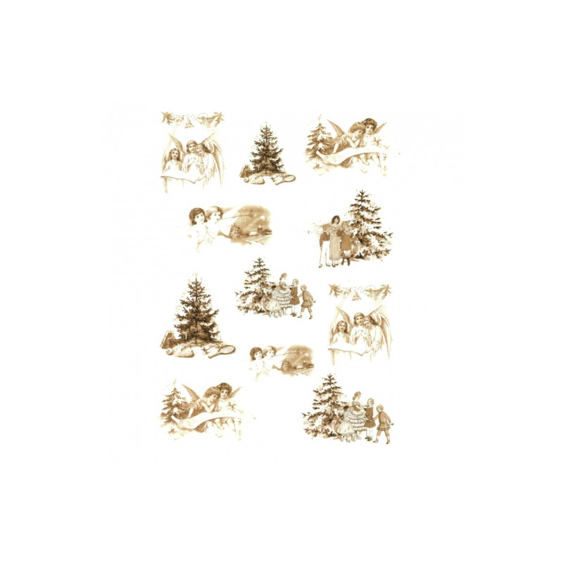 Rice decoupage paper christmas holidays A4 ITD R180