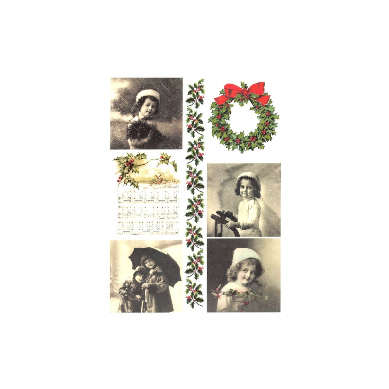 Rice decoupage paper vintage A4 ITD R443