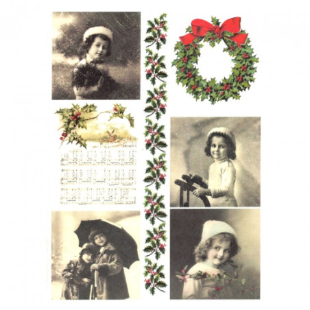 Rice decoupage paper vintage A4 ITD R443