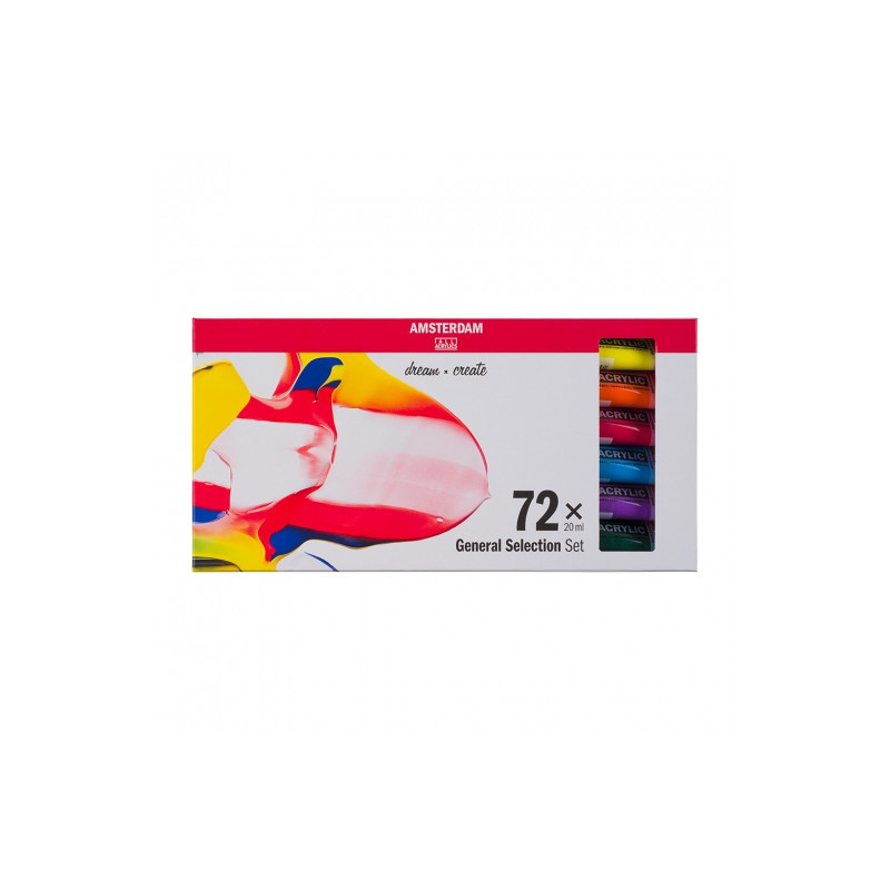 Talens amsterdam general selection zestaw farb akrylowych 72x20ml - sk