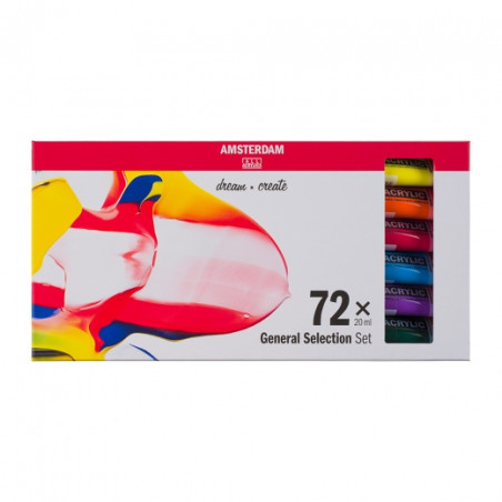 Talens amsterdam general selection zestaw farb akrylowych 72x20ml - sk
