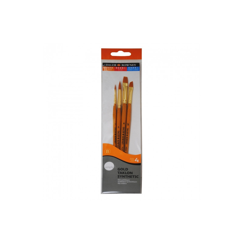Daler Rowney set of 4 nylon brushes