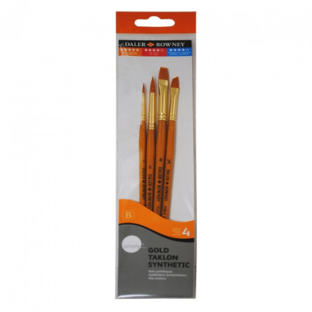 Daler Rowney set of 4 nylon brushes