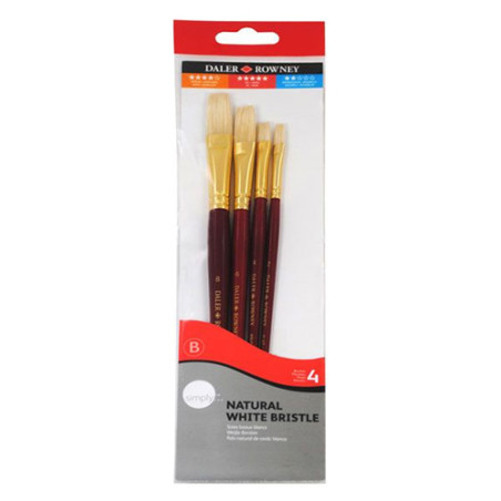 Daler Rowney set of 4 bristle brushes