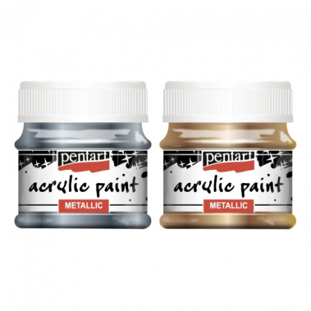 Pentart farba akrylowa metaliczna 50ml - Sklep Plastyczny - Szał dla P