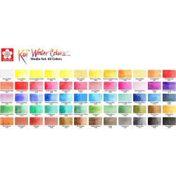 Sakura koi water colors set of 60 watercolors