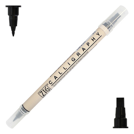 Kuretake zig calligraphy black calligraphy pen - szal art - sklep plas