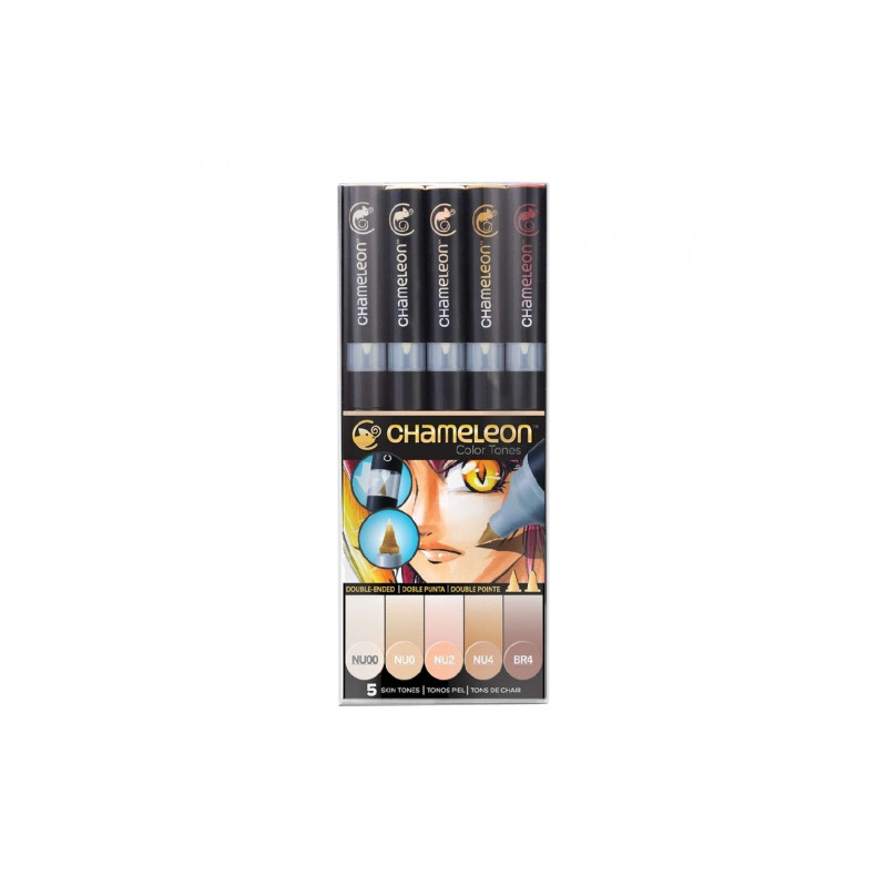 Chameleon skin tones set of 5 markers