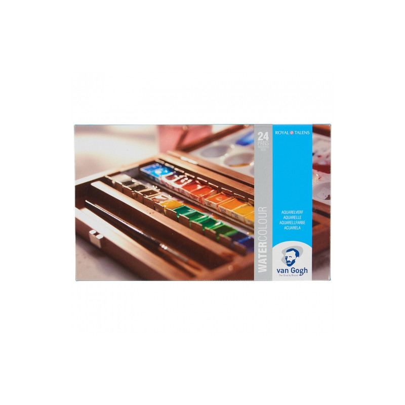 Set of watercolors in a wooden box Van Gogh 24 col - sklep plastyczny